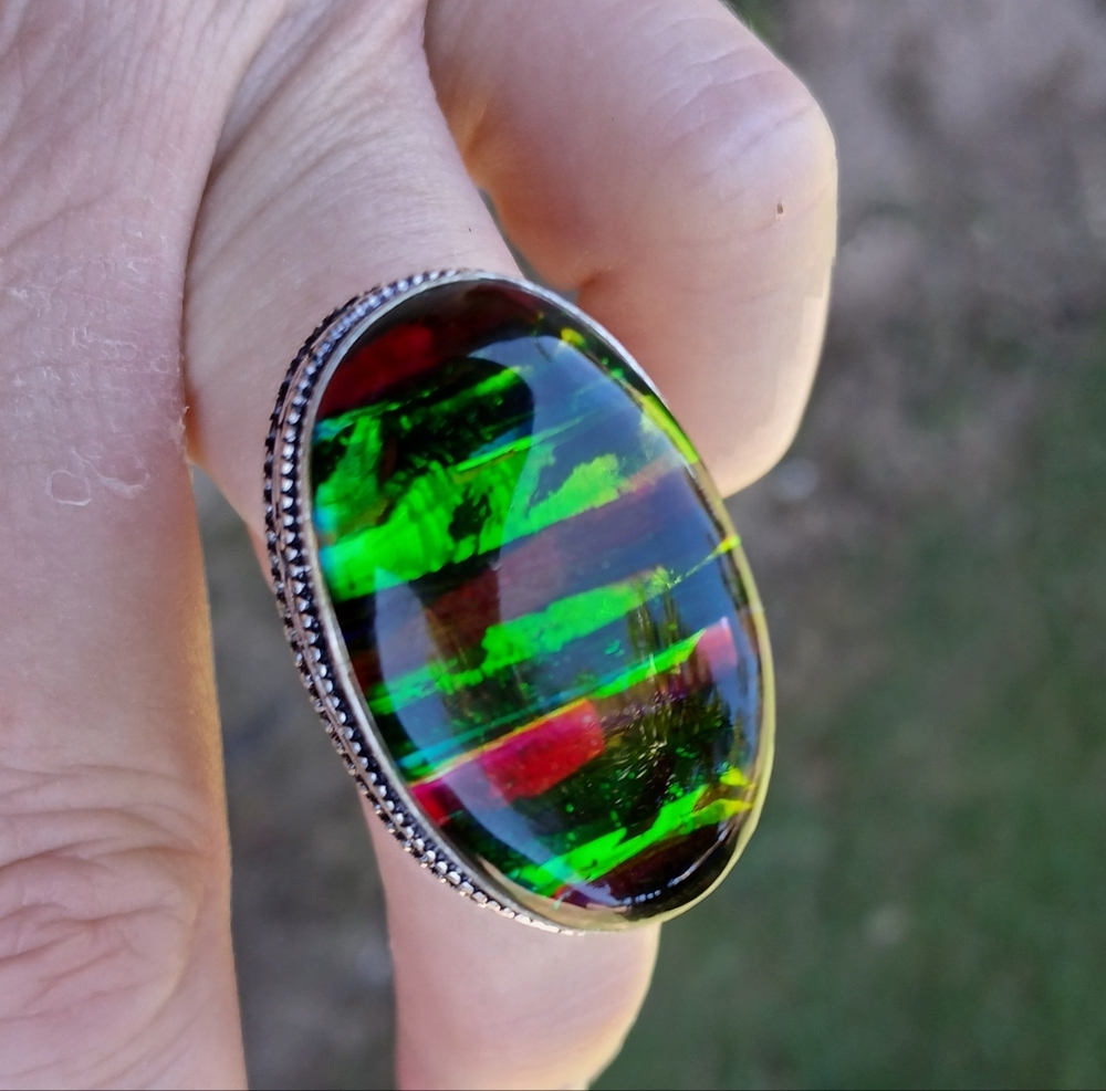 New Ammonite 925 Silver Ring.